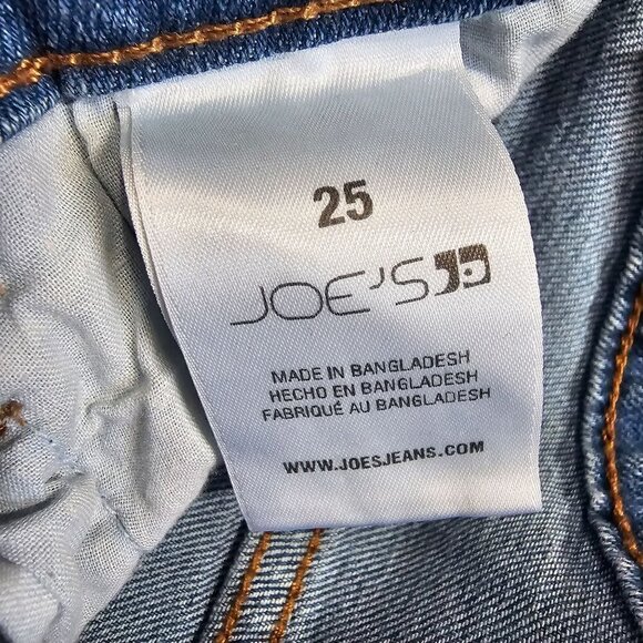 Joe's Jeans Mid-Rise Distressed Tomboy Slim Jeans Pockets Blue Women Size 25 NWT - Picture 7 of 12